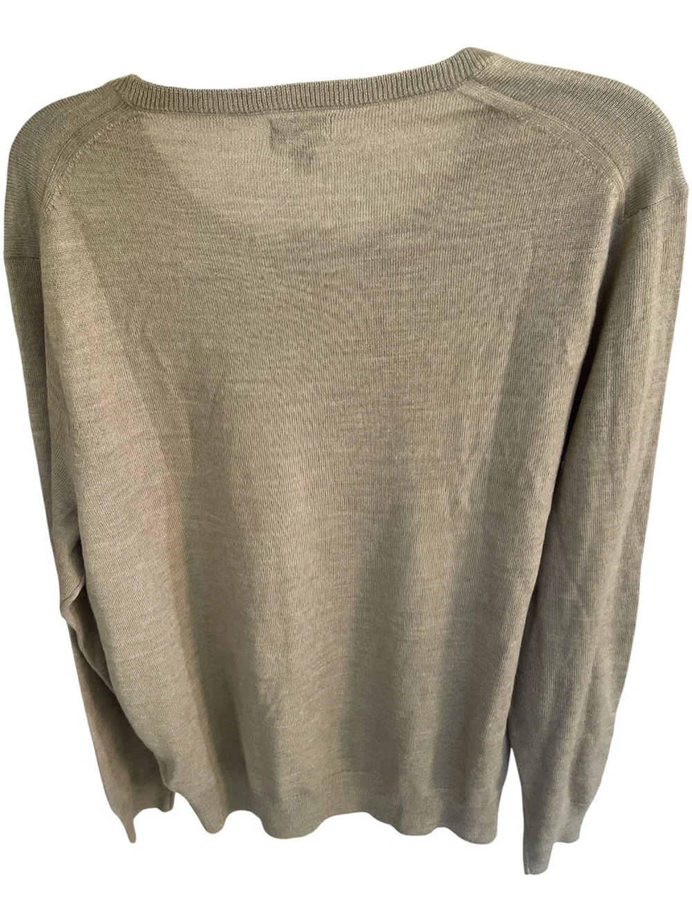 J.Crew NWT Mens Large Tan Beige Wool Blend Crewneck Sweater Pullover Lightweight